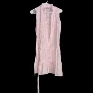 Madison Grey like new ladies small striped pink and white bow tie dress 👗